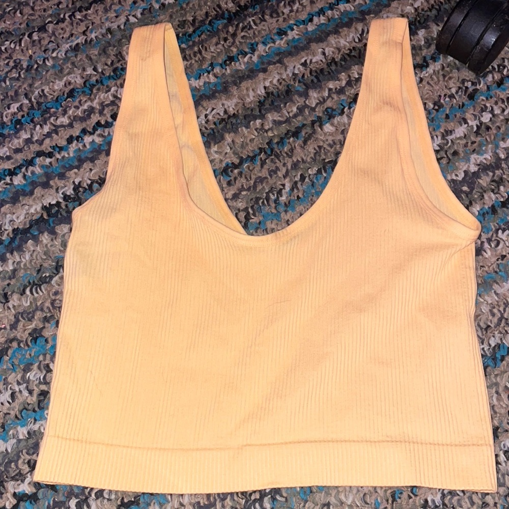 light orange tank top, perfect for summer time weather!